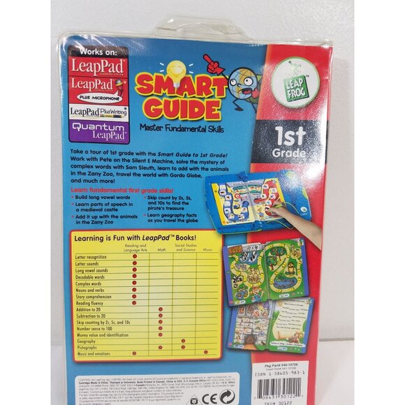 LeapFrog Leap Pad Smart Guide To 1st Grade Multi-Subject Book Cartridge - Picture 8 of 10